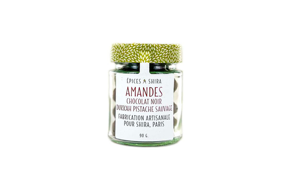 Amandes enrobées - chocolat et dukkah