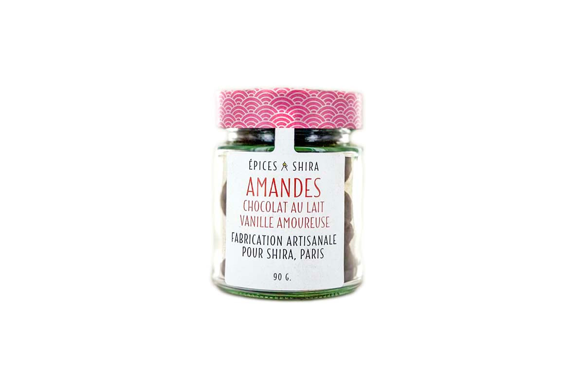 Amandes enrobées - chocolat et Vanille Amoureuse